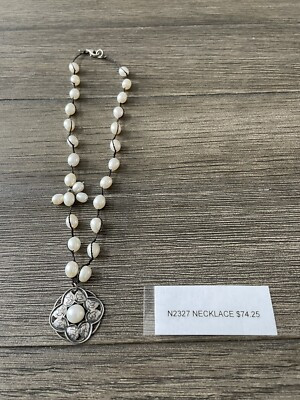 Silpada Rhiannon Pearl Necklace N2327 Sterling Silver Pendant Silk Cord Pretty!  | eBay | eBay US