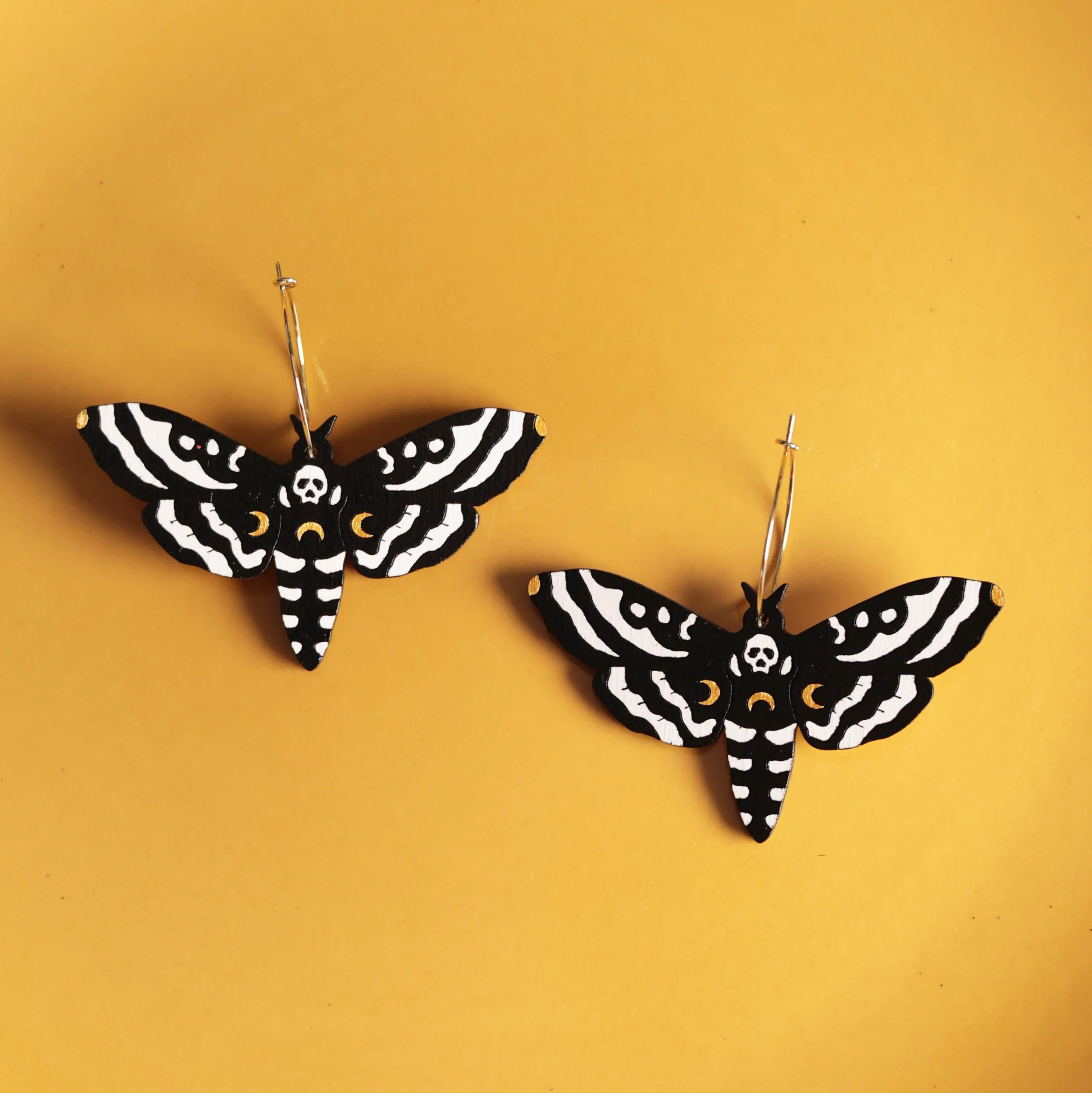 Death Moth Hoop Earrings | Le Chic Miami