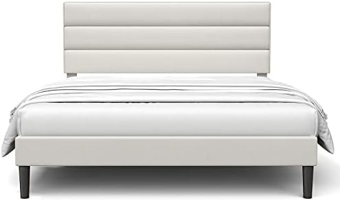 BONSOIR Queen Size Bed Frame Modern Horizontal Panel Upholstered Low Profile Platform with Tufted... | Amazon (US)