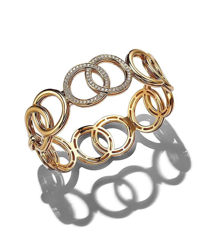 18K Yellow Gold Double O Diamond Bracelet - 150th Anniversary Exclusive | Bloomingdale's (US)