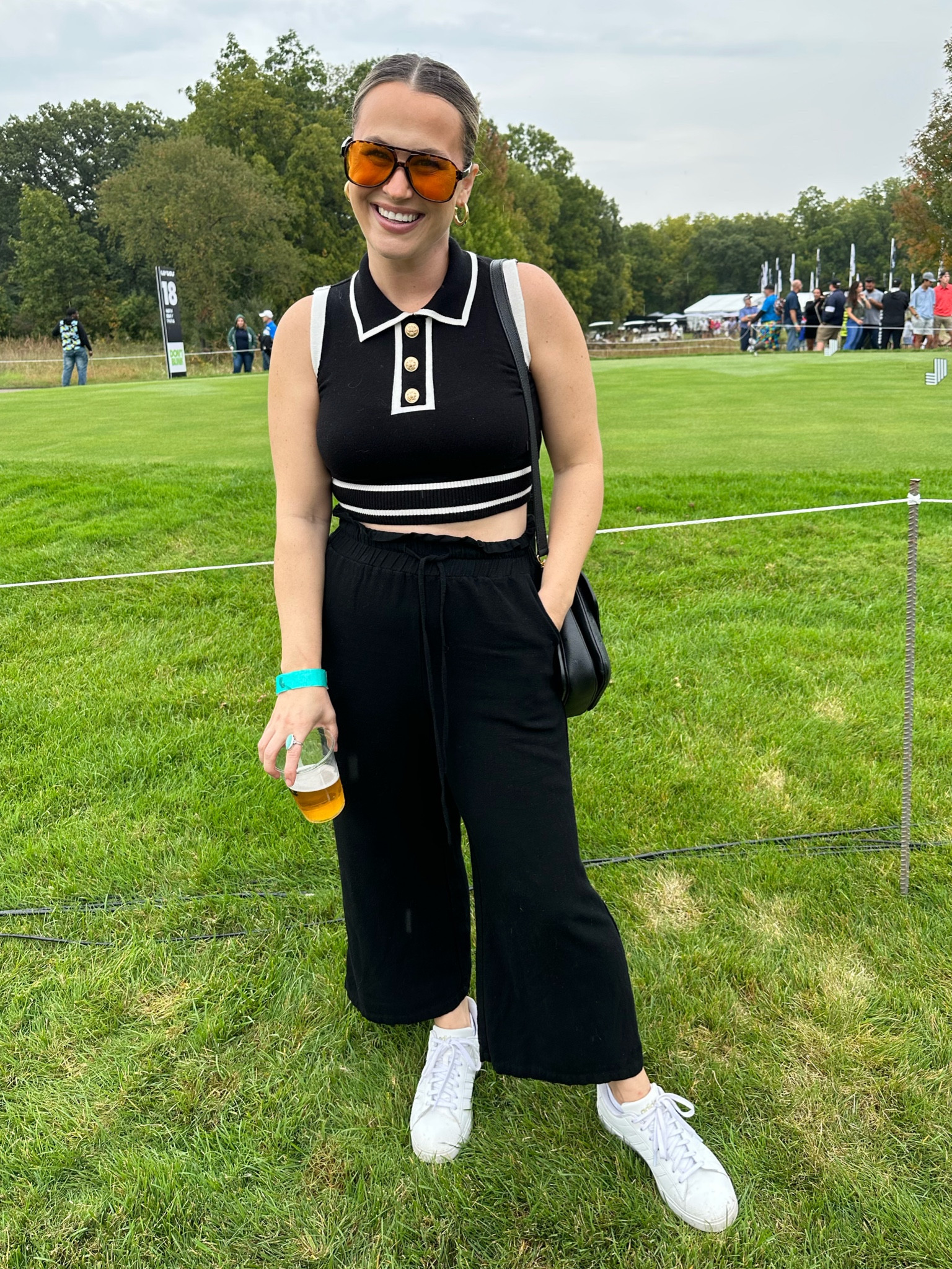 Yesterdays outfit / everything is amazon: linen pants, cropped top, sunglasses, white sneakers and gold hoops 

#LTKfindsunder50 #LTKstyletip #LTKshoecrush