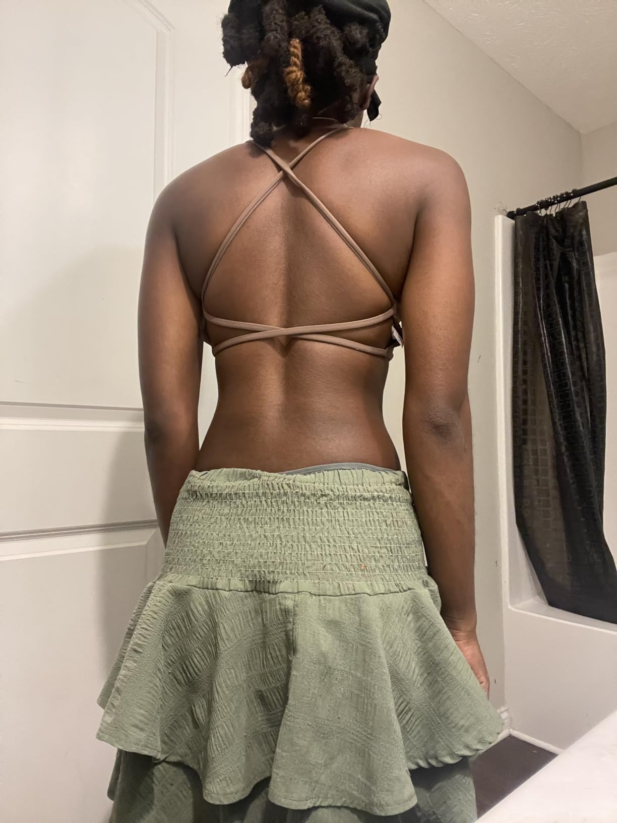 Aoxjox Women's Workout Sports Bras Fitness Backless Padded Ivy Low Impact Bra Yoga Crop Tank Top | Amazon (US)