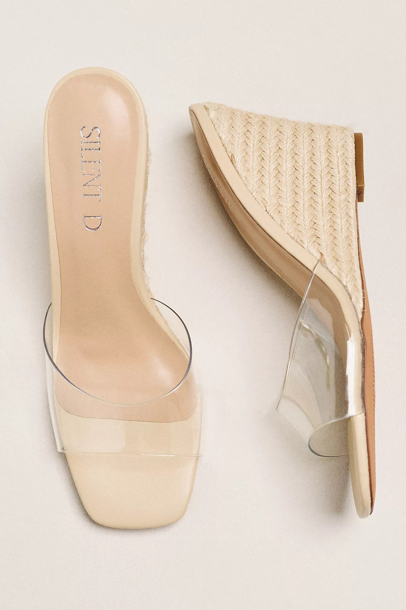 Silent D Kym Raffia Wedge Heels | Anthropologie (US)