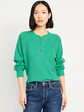 Cozy Waffle Henley T-Shirt | Old Navy (US)