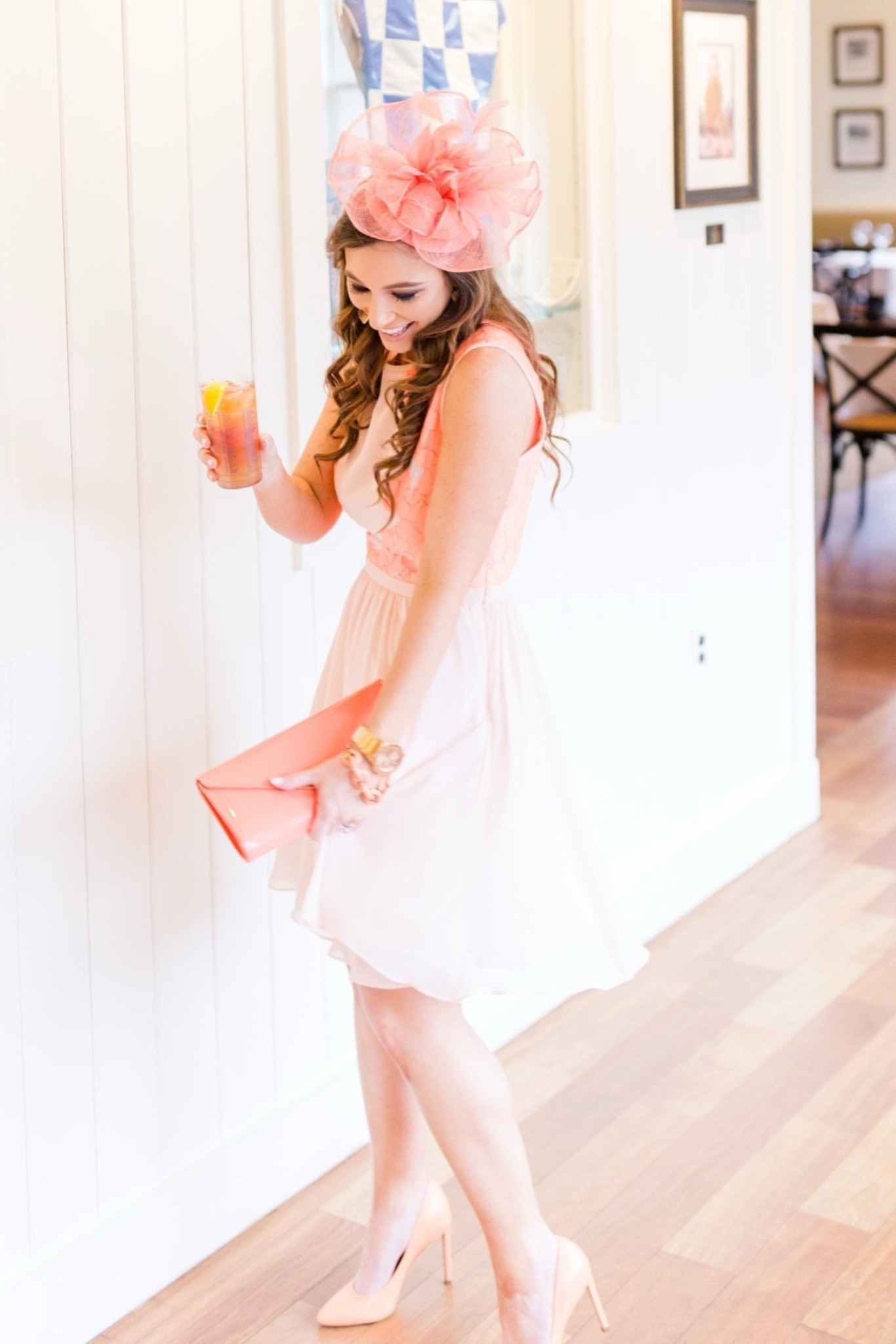 Boozy Brunch bed for the horse races / wearing multiple shades of blush and coral for a beautifully classy derby look 

#LTKootd #LTKSeasonal #LTKOver40