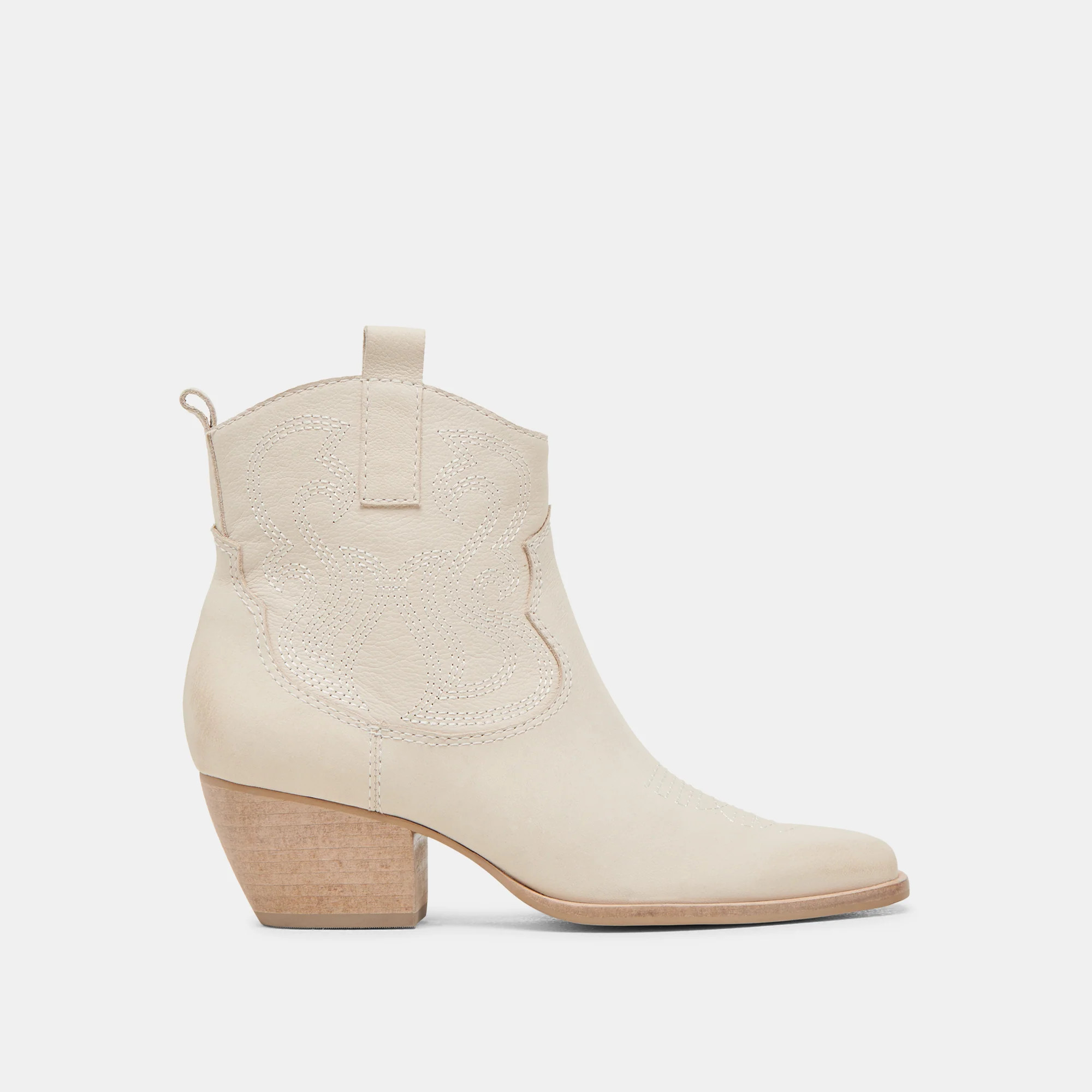 Shania Booties Ivory Nubuck | DolceVita.com