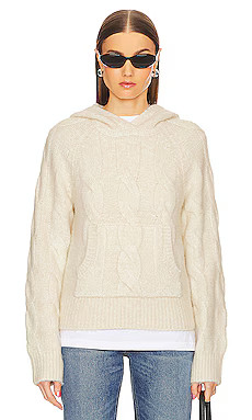 L'Academie Narelle Cable Hoodie in Ivory from Revolve.com | Revolve Clothing (Global)