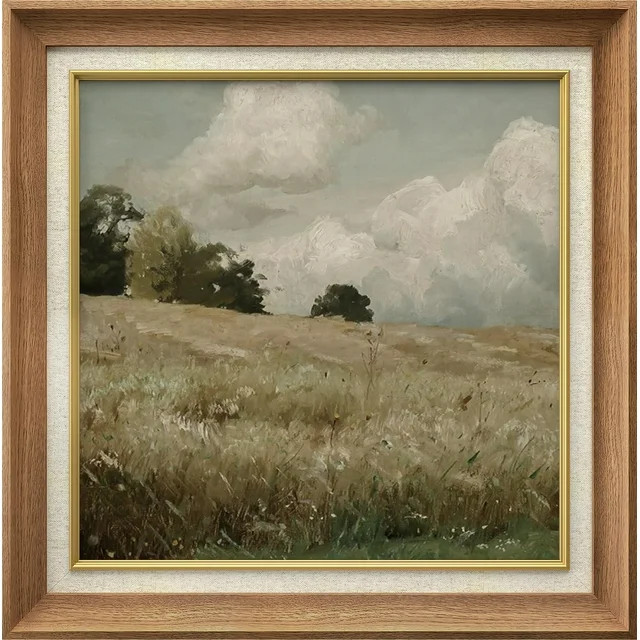 IDEA4WALL Premium Frame Wall Art Countryside Forest Tree Field Vintage Print Antique Nature Wilde... | Walmart (US)