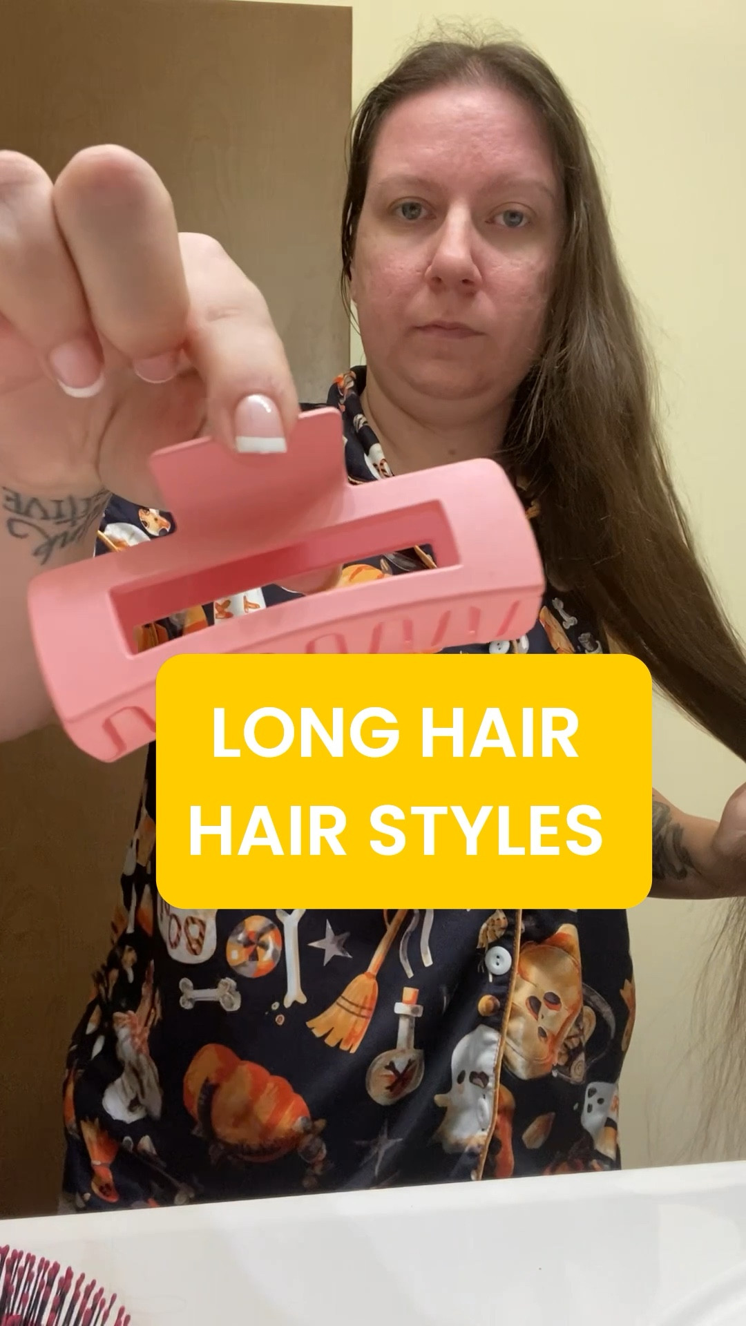 I have long thin hair that always falls down or I struggle with a hair clip to hold until I found these. These claw clips hold my hair in place. This pink wet hair brush gets my knots out my hair! 

#LTKFindsUnder50 #LTKStyleTip #LTKBeauty