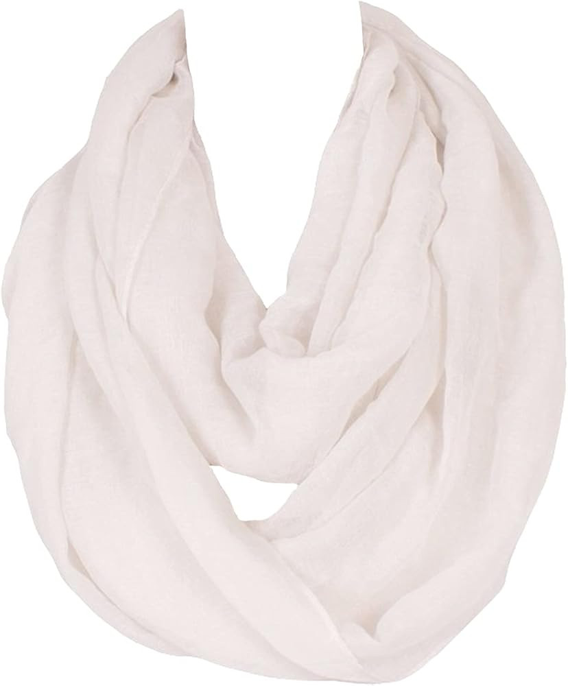 Daguanjing Fashion Lightweight Solid Infinity Circle Loop Scarfs For Women | Amazon (US)