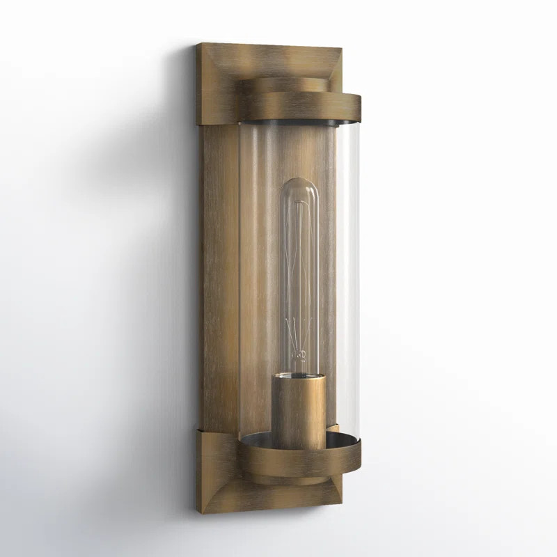Jill Single Light Cylinder Outdoor Aluminum Wall Light | Joss & Main