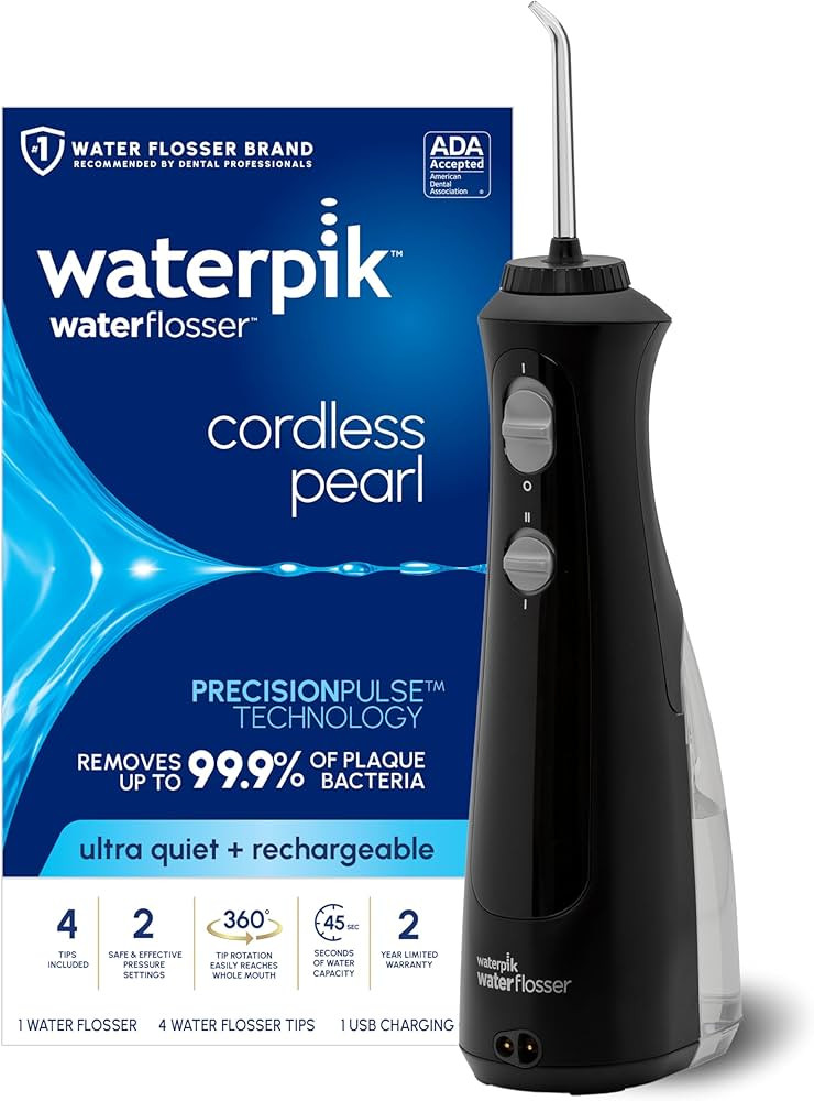 Waterpik Cordless Pearl Rechargeable Portable Water Flosser for Teeth, Gums, Braces Care and Trav... | Amazon (US)