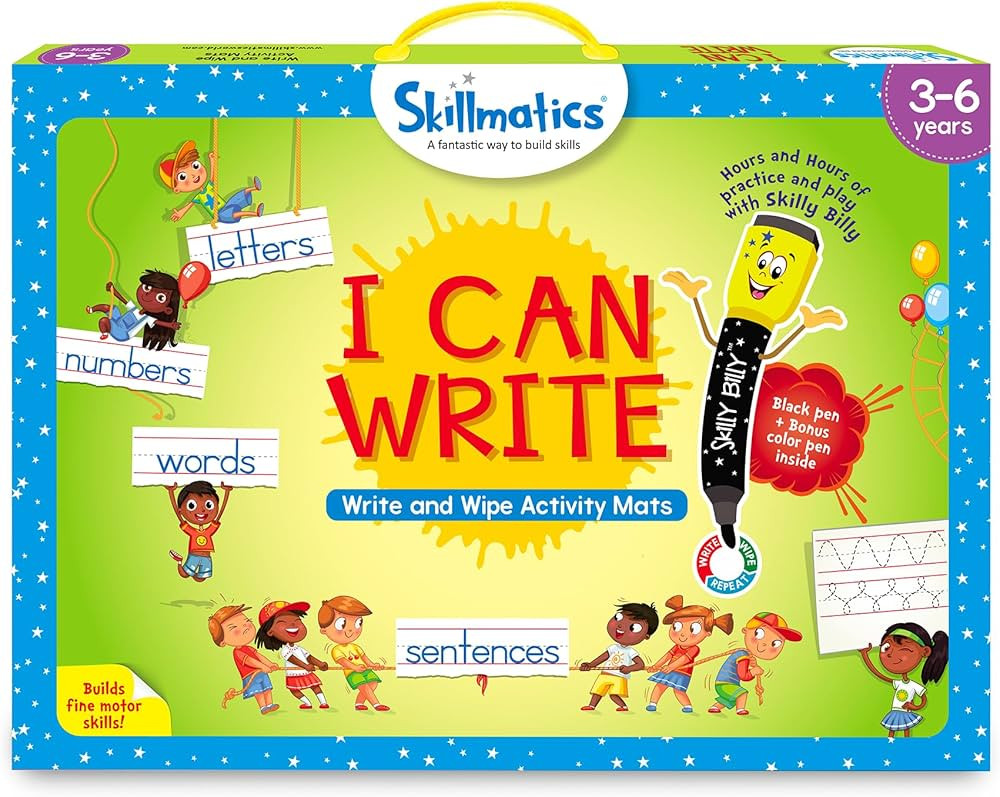 Skillmatics Educational Game - I Can Write, Reusable Activity Mats with 2 Dry Erase Markers, Gift... | Amazon (US)