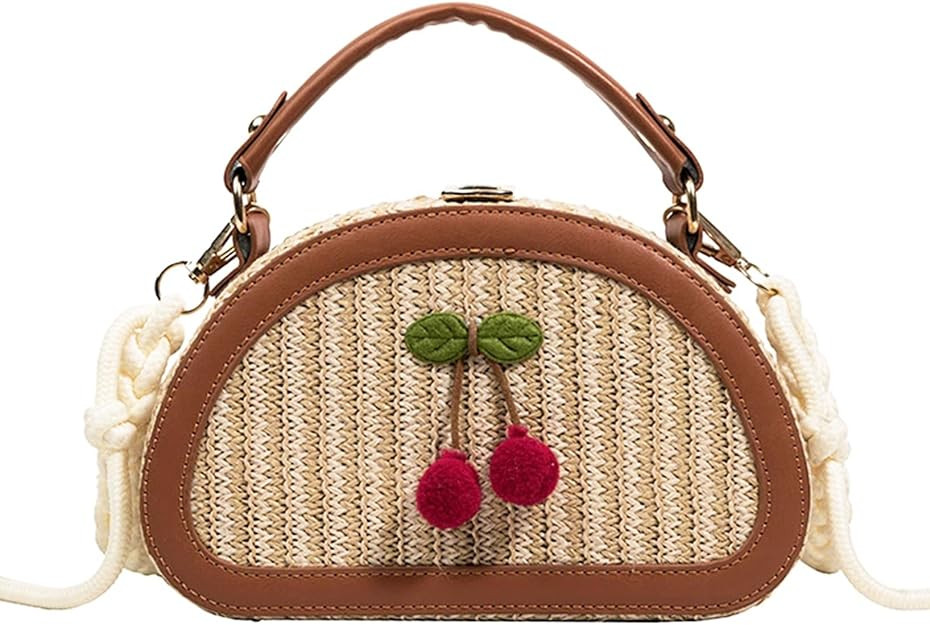 Small Straw Bag Handbag Shoulder Bag Summer Woven Cute Purses Vacation Beach Purse Crossbody Bag ... | Amazon (US)