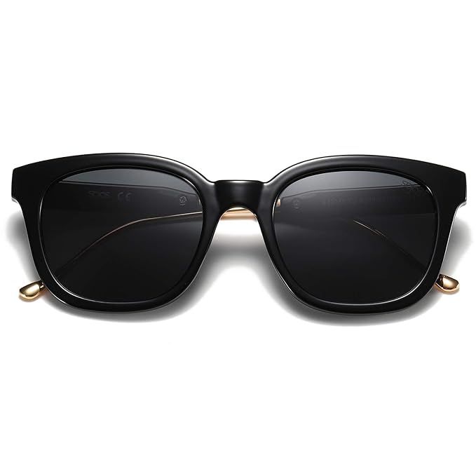 SOJOS Classic Square Polarized Sunglasses Unisex UV400 Mirrored Glasses SJ2050 | Amazon (US)