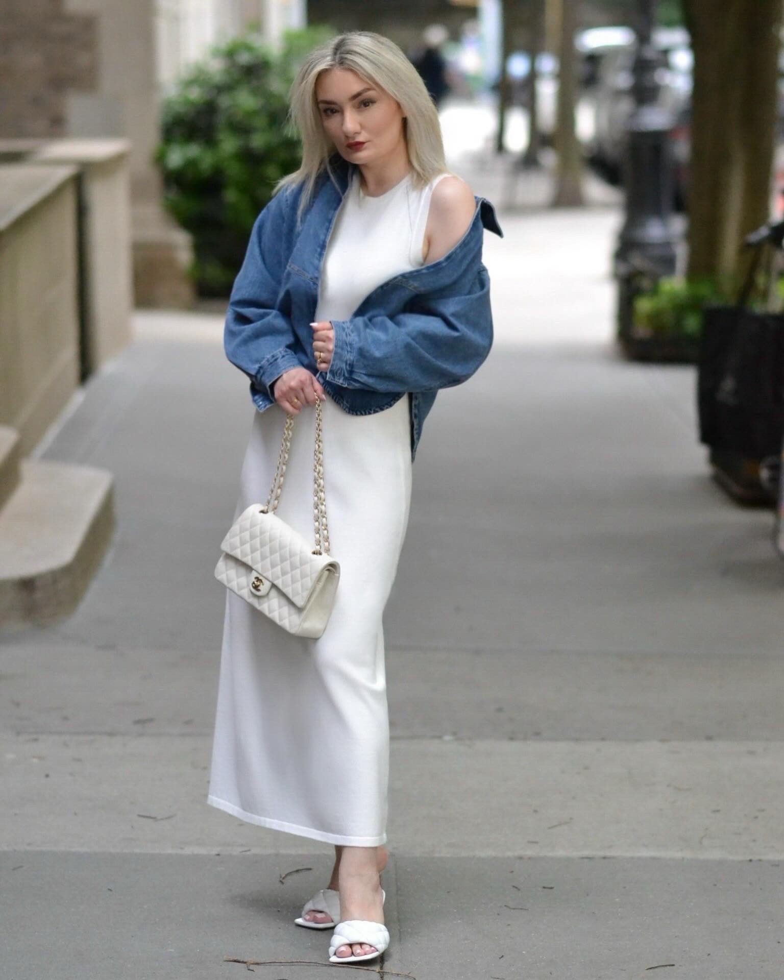 Denim on White Sweater Dress @victoriabeckham + @gap  Find the direct link in my story 🤍

#LTKootd #LTKBeauty #LTKvlog