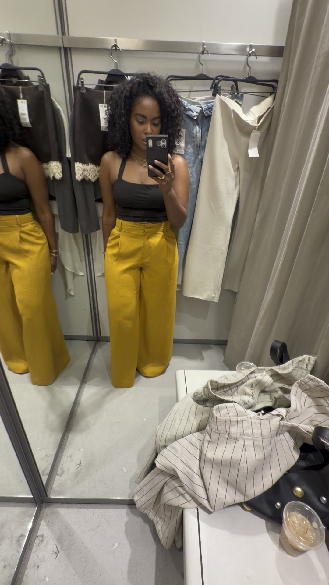 Outfit in motion 
Top: M
Pants: S