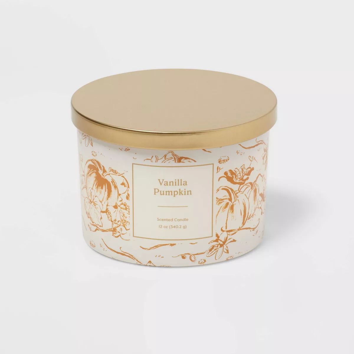 12oz Multi-Wick Glass Candle Vanilla Pumpkin - Cream - Threshold™ | Target