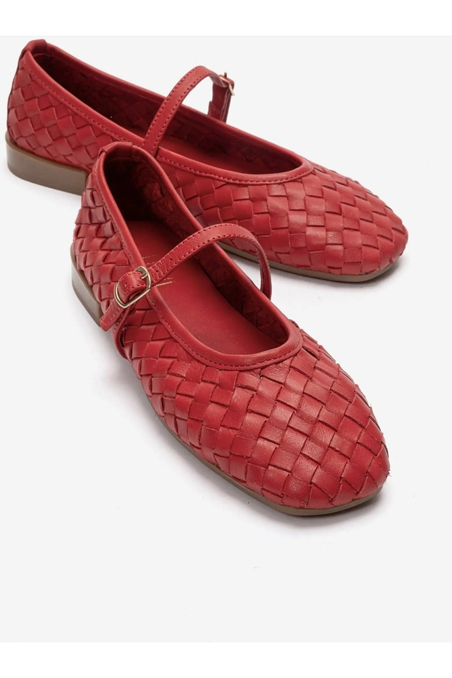 Forever & Always Shoes Yevora Leather Woven Strap Ballet Flat (Women) | Nordstrom | Nordstrom