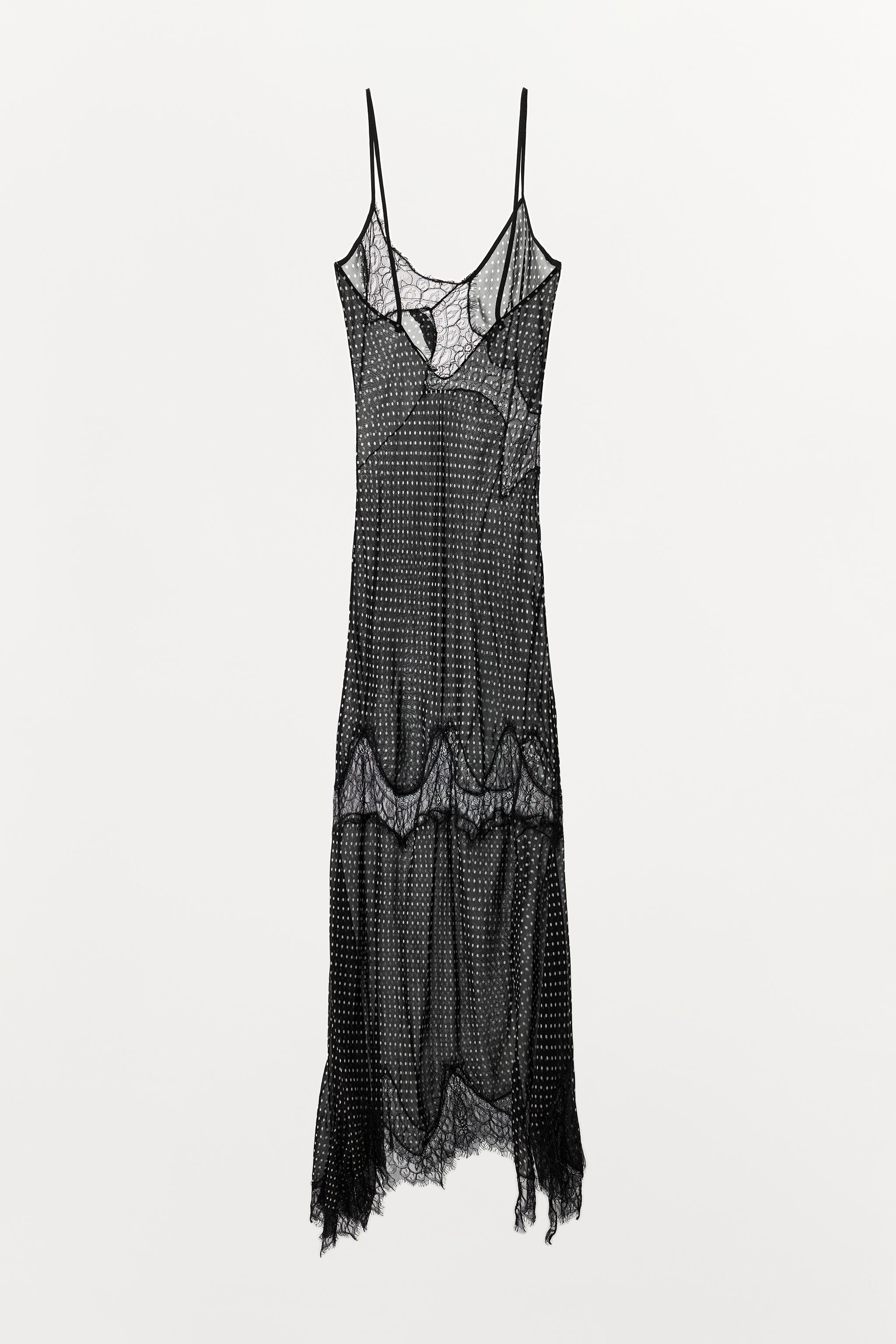 ZW COLLECTION SATIN LACE HALTER DRESS | Zara Canada