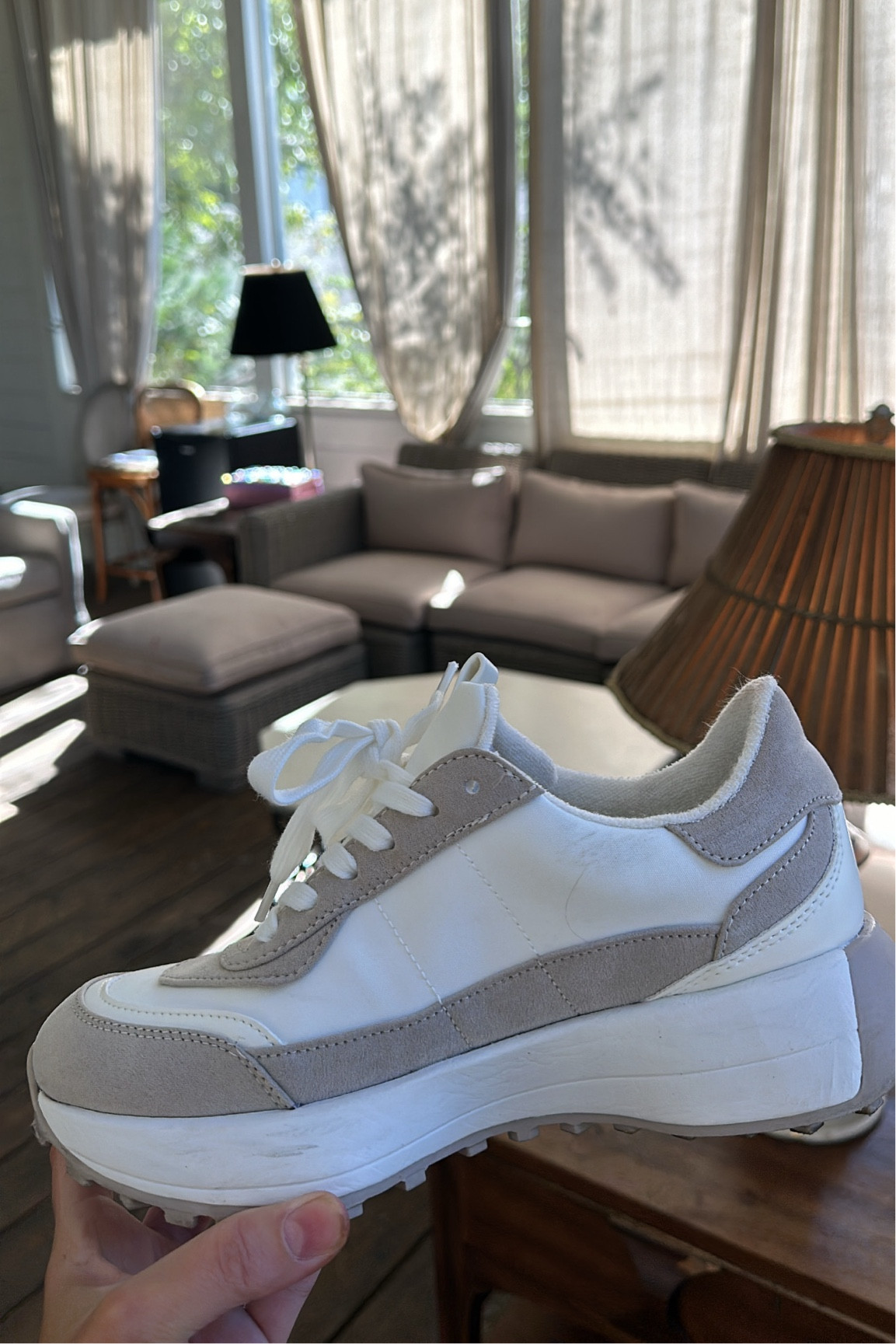 Neutral tennis shoes on sale for $15 🩵run TTS 

#LTKShoeCrush #LTKSaleAlert #LTKActive