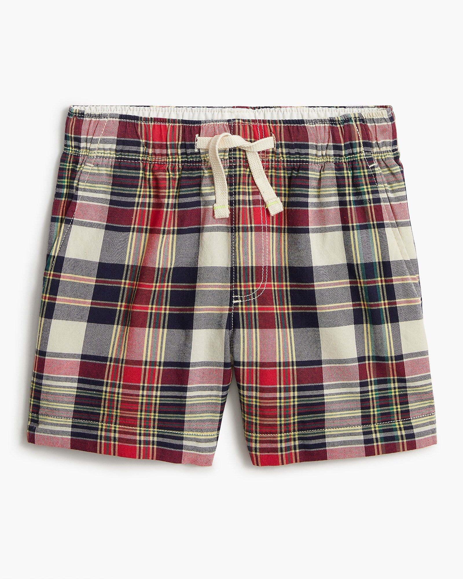 Boys' mixed-plaid dock short | J.Crew Factory