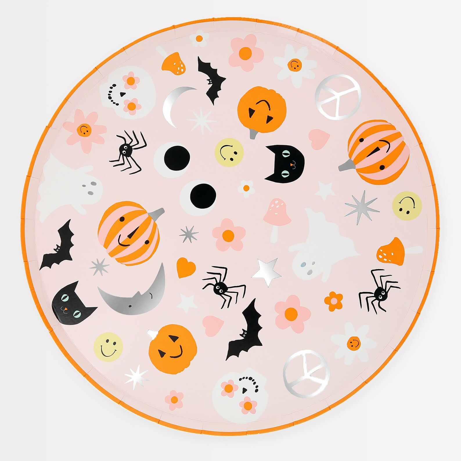 Groovy Halloween Icon Dinner Plates x 8 - Etsy | Etsy (US)