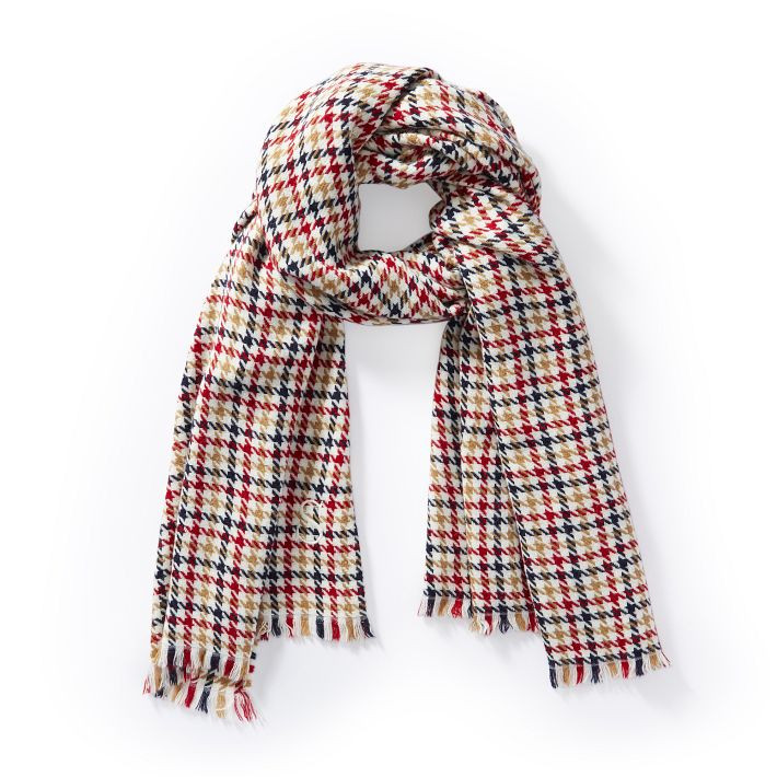 Italian Houndstooth Plaid Blanket Scarf | Mark and Graham
