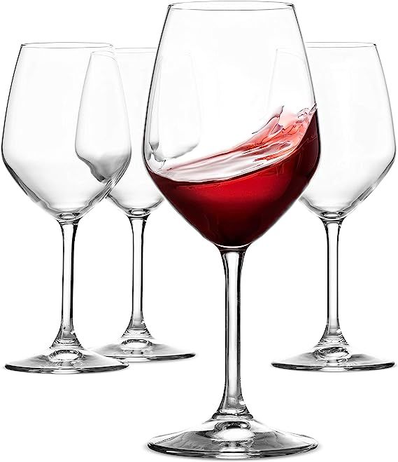Paksh Novelty Italian Red Wine Glasses - 18 Ounce - Wine Glass Clear (Set of 4) | Amazon (US)