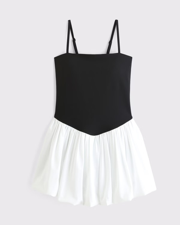 YPB sculptLUX Bubble Hem Mini Dress | Abercrombie & Fitch (US)