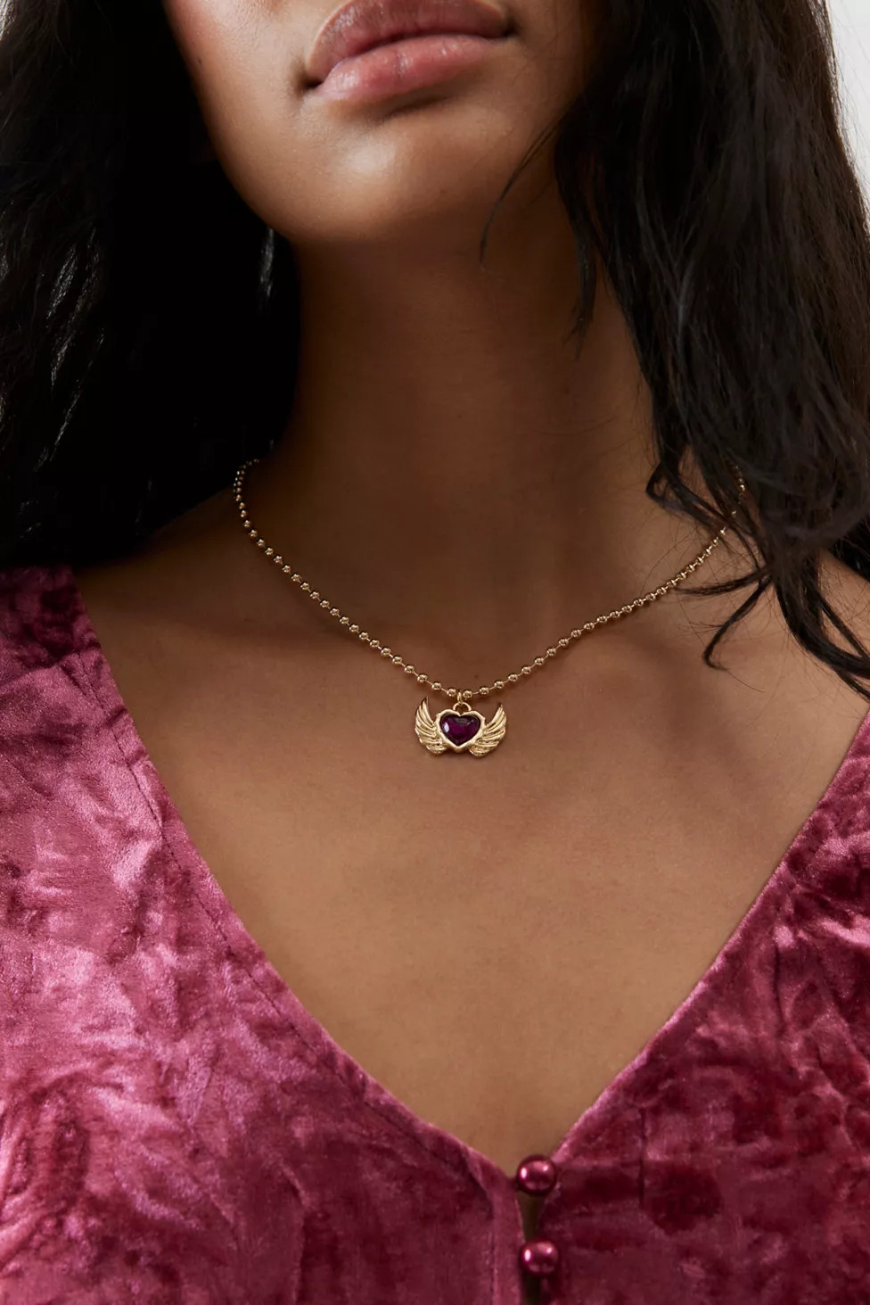 Heart Angel Charm Necklace | Urban Outfitters (US and RoW)