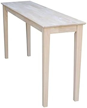 IC International Concepts, Extended Length Shaker Console Table, 60"W x 16"D x 30"H, Real/Solid P... | Amazon (US)