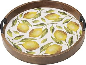 Gourmet Basics by Mikasa Lazy Susan Serving Tray, 16-Inch, Lemons | Amazon (US)
