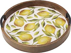 Gourmet Basics by Mikasa Lazy Susan Serving Tray, 16-Inch, Lemons | Amazon (US)