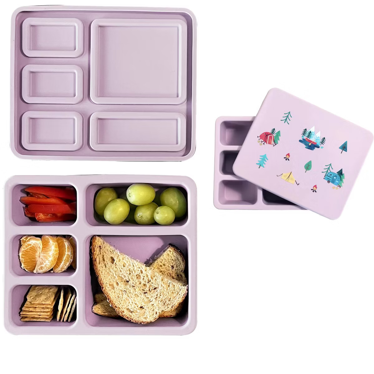Austin Baby Co Leak-proof Silicone Bento Box for Toddlers and Kids- Durable & Eco-Friendly five c... | Target