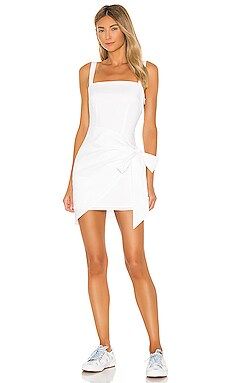 superdown Macie Wrap Mini Dress in White from Revolve.com | Revolve Clothing (Global)