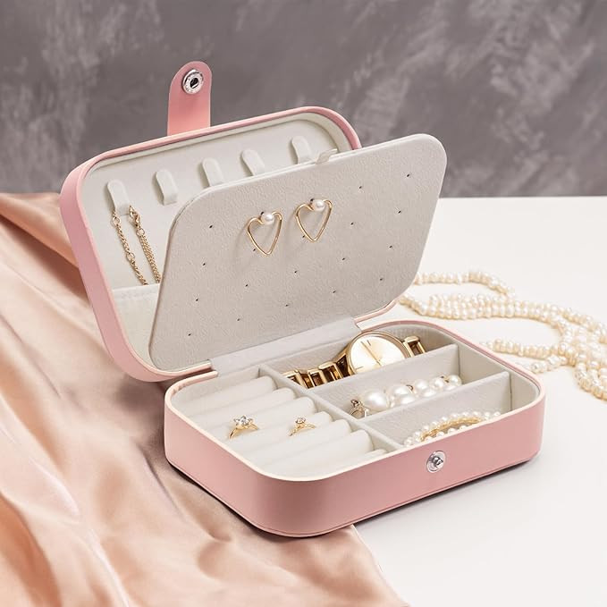 Travel Jewelry Box - Portable and Multi-Function Jewelry Organizer for Women, Compact Small Trave... | Amazon (US)