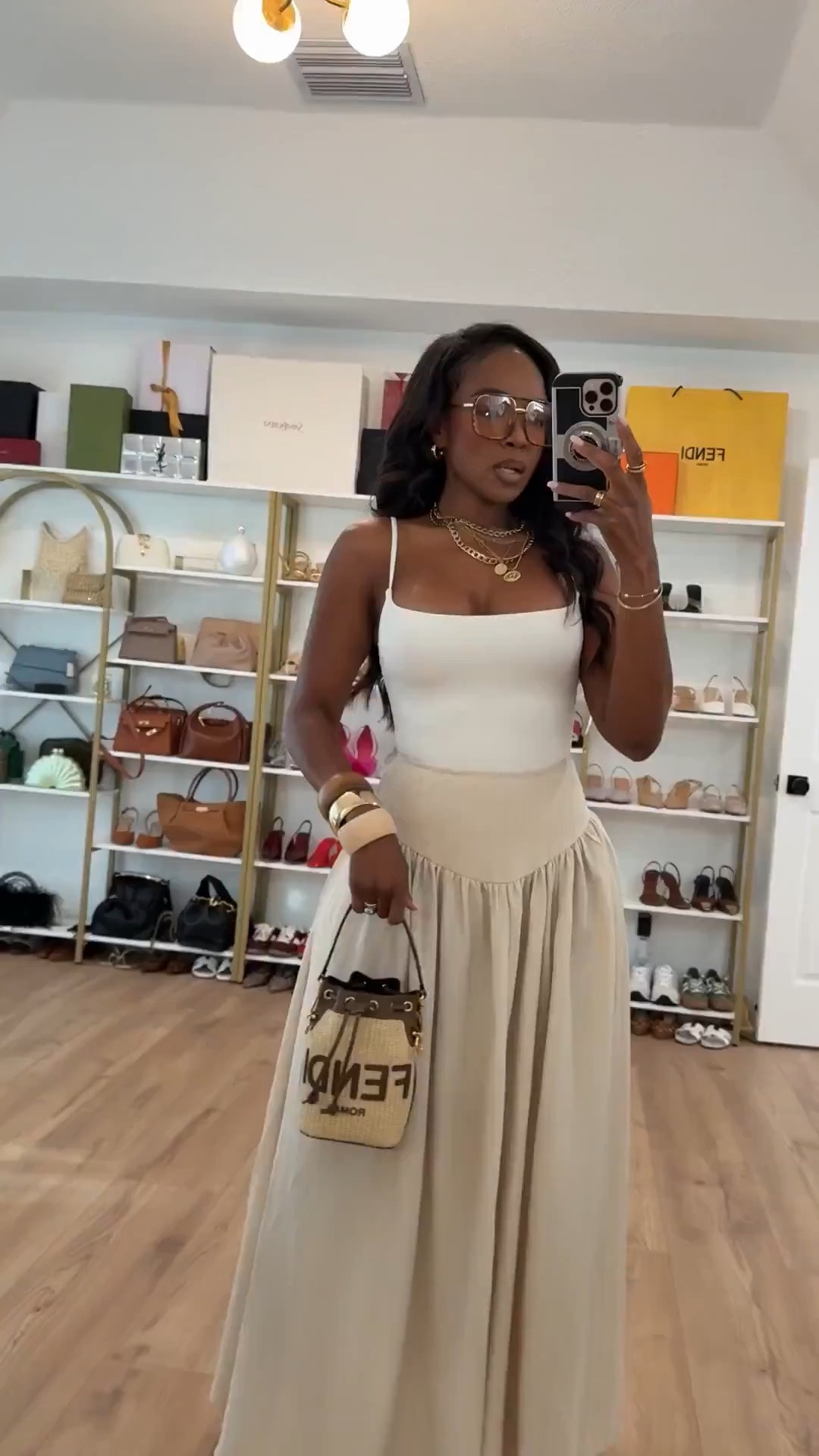 Scroll to shop this elevated neutral outfit.

Perfect for brunch, vacation, or day-to-night plans.

📏 Measurements: 5’4”, 140 lbs, 34D bust, 27” waist, 40” hips

Follow me on Instagram and YouTube @kirasfashionfinds
