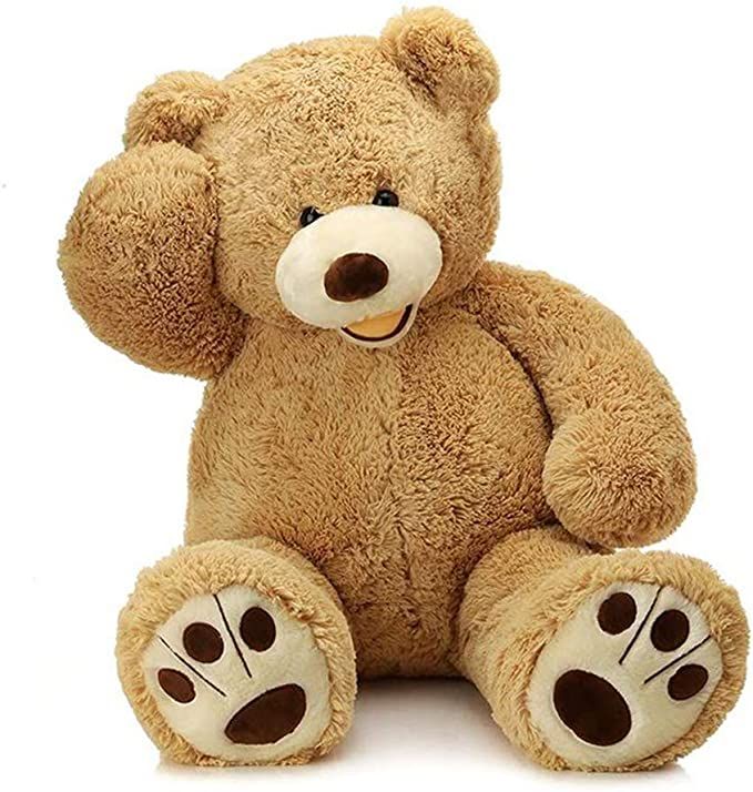 MorisMos Giant Teddy Bear with Big Footprints Plush Stuffed Animals Light Brown 39 inches | Amazon (US)