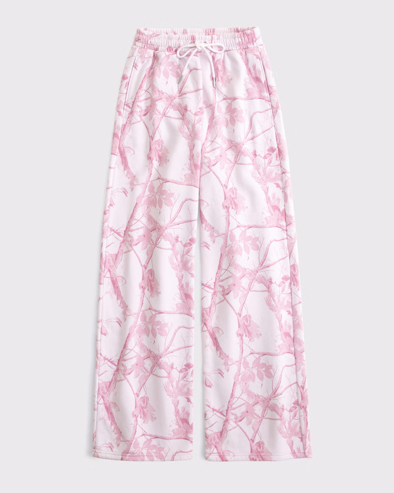 Women's High Rise Sunday Wide Leg Sweatpant | Women's Bottoms | Abercrombie.com | Abercrombie & Fitch (US)