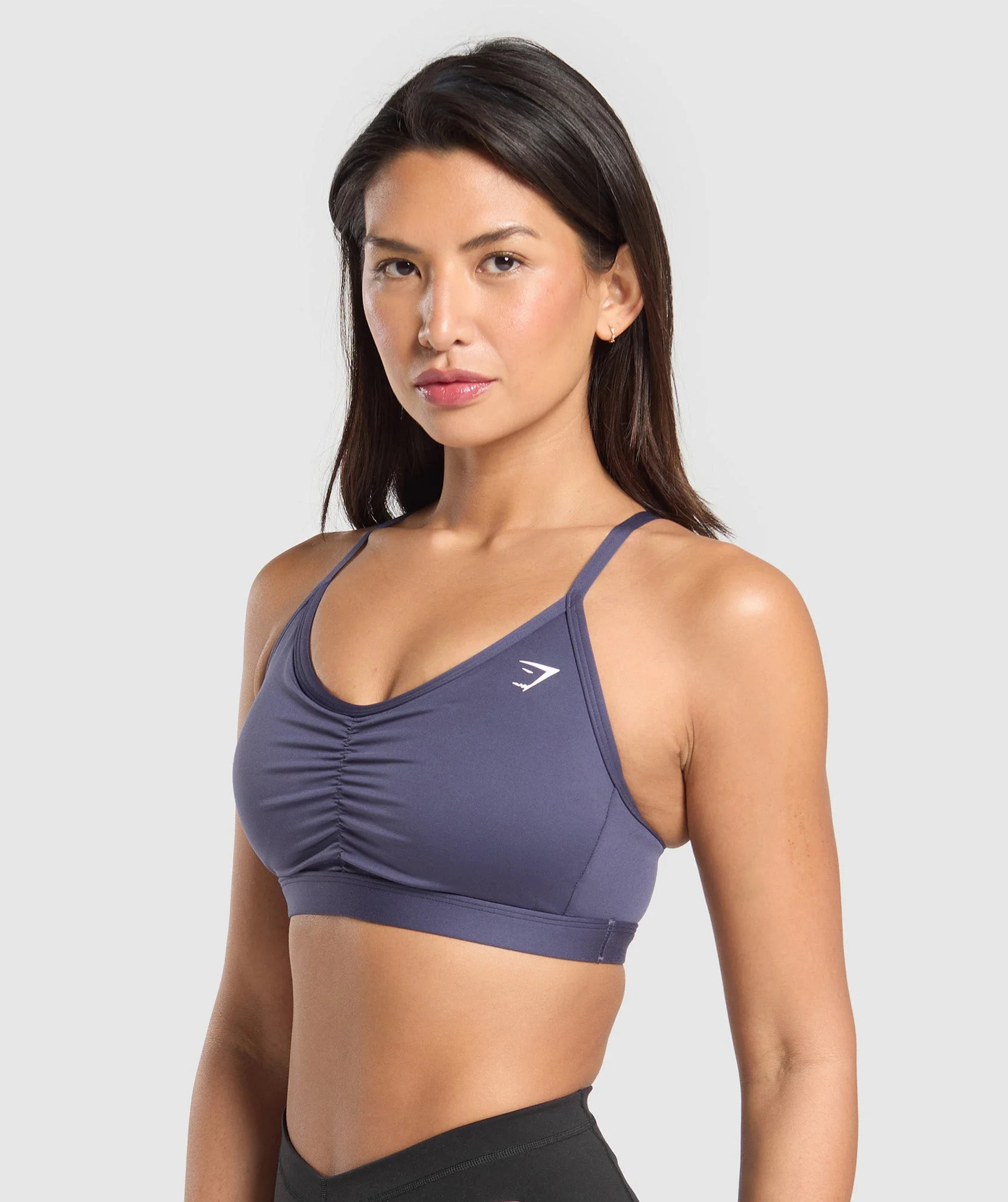 Gymshark Ruched Sports Bra - Weighted Purple | Gymshark US