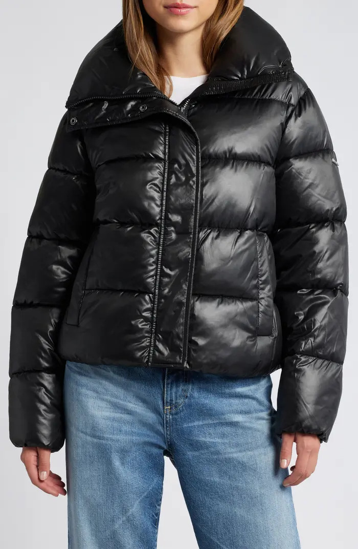 BCBGeneration Water Resistant Crop Puffer Jacket | Nordstrom | Nordstrom