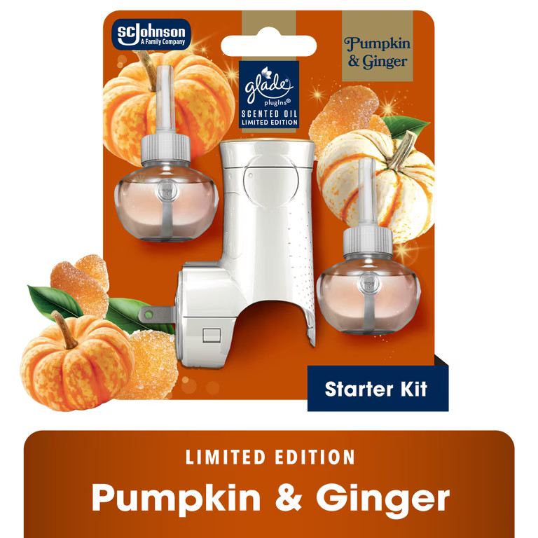 Glade\u00ae PlugIns\u00ae Refills Air Freshener, Pumpkin & Ginger, 1.34oz., 1 Warmer + 2 Refills | Walmart (US)