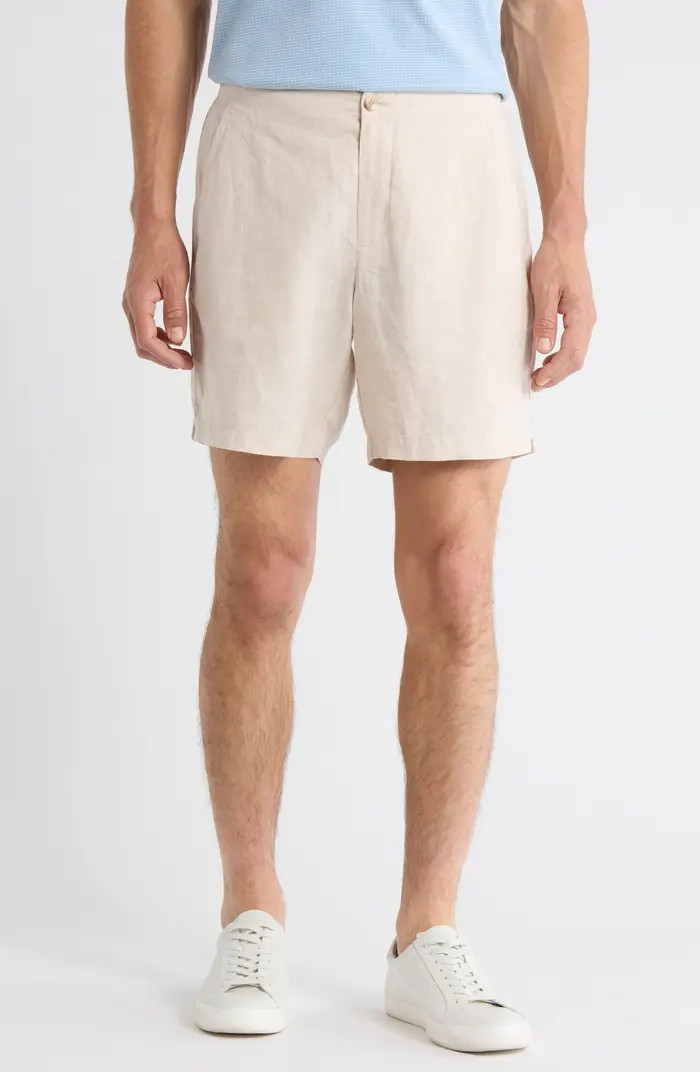Flat Front Linen Chino Shorts | Nordstrom