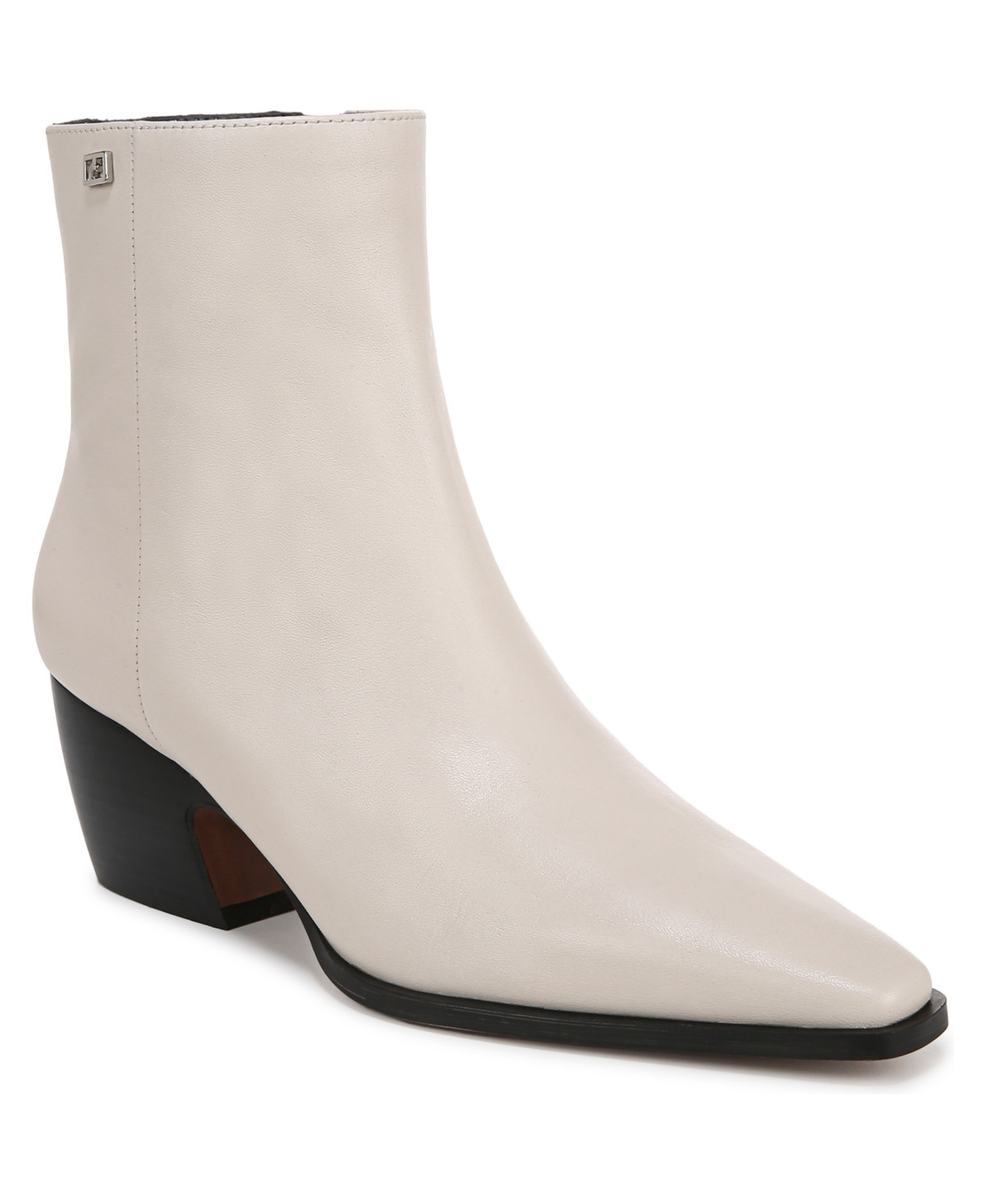 Franco Sarto Women's Vivian Western Block Heel Booties - Chalk White Leather | Macy's