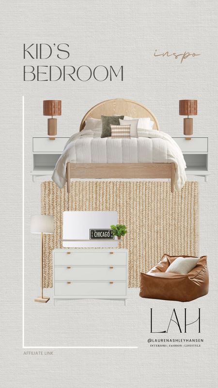 Pottery Barn kids bedroom styling! This space would be perfect for a little boy at the toddler stage up to a young adult! I love that their pieces are transitional and can grow with you! 

#LTKStyleTip #LTKKids #LTKHome