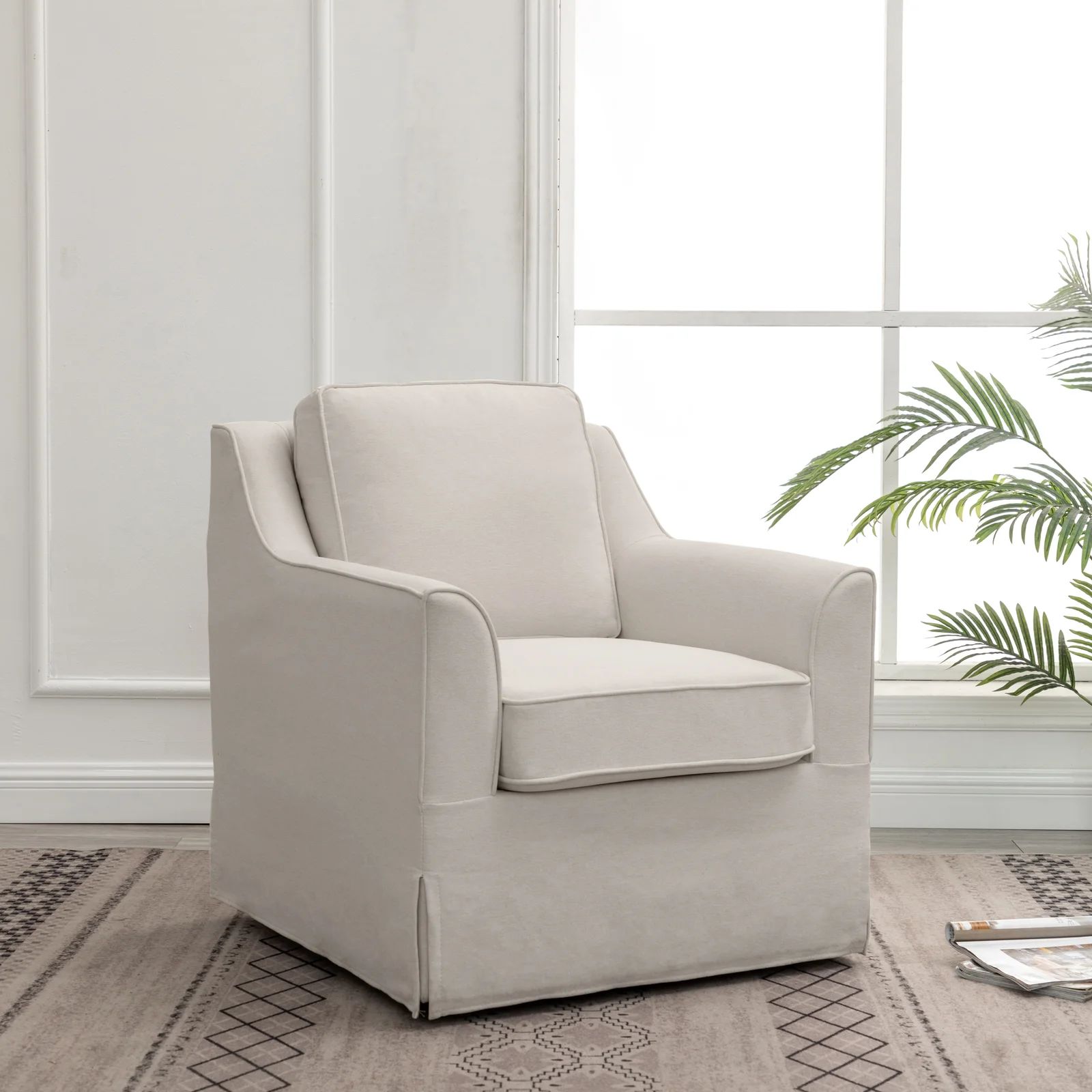 Santino Upholstered Swivel Armchair | Wayfair North America