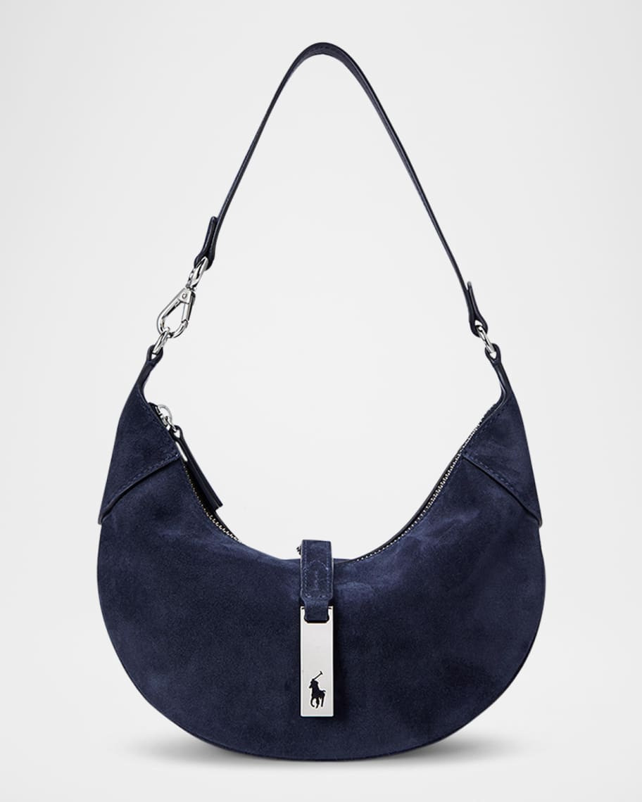 Polo Ralph Lauren Polo ID Mini Suede Shoulder Bag | Neiman Marcus