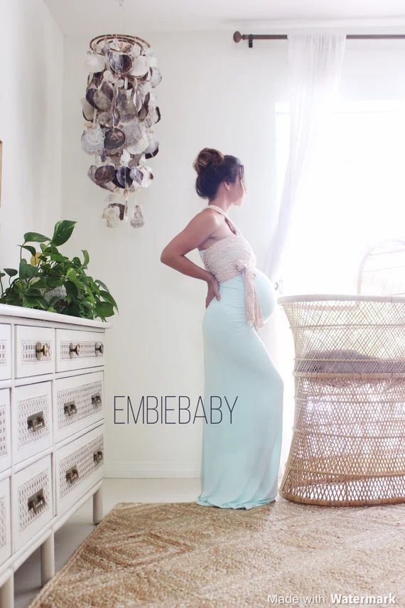 Maternity dress for baby shower lace maternity gown - fitted wrap dress | Etsy (US)
