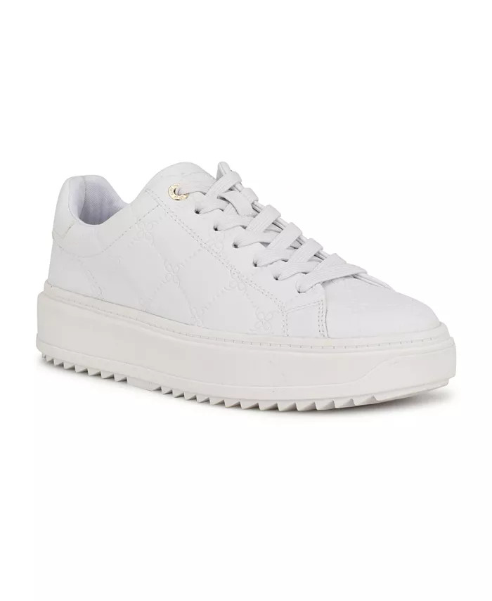 Nine West Women's Driven Round Toe Platform Lace Up Sneakers - Macy's | Macy's